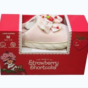 Strawberry Shortcake Strawberry Bow Memory Foam Indoor/Outdoor Slippers
